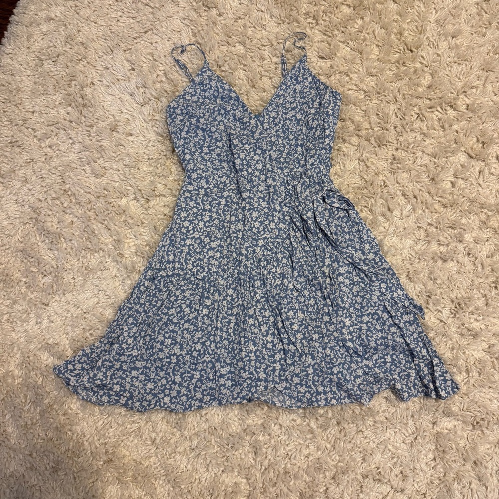 Altar'd State Blue and White Spaghetti Strap Sundress